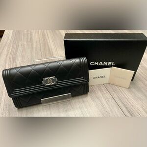 CHANEL Boy Flap Long Wallet